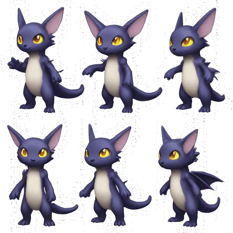 cute cool edgy sharp eldritch ethereal Digimon-Fakemon-animal full body emoji