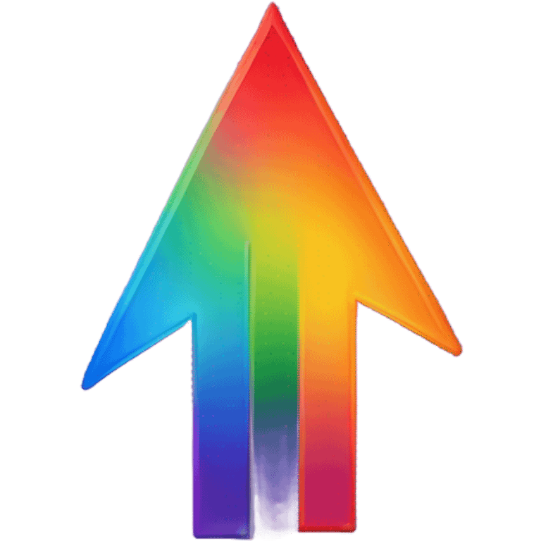 Rainbow up arrow emoji