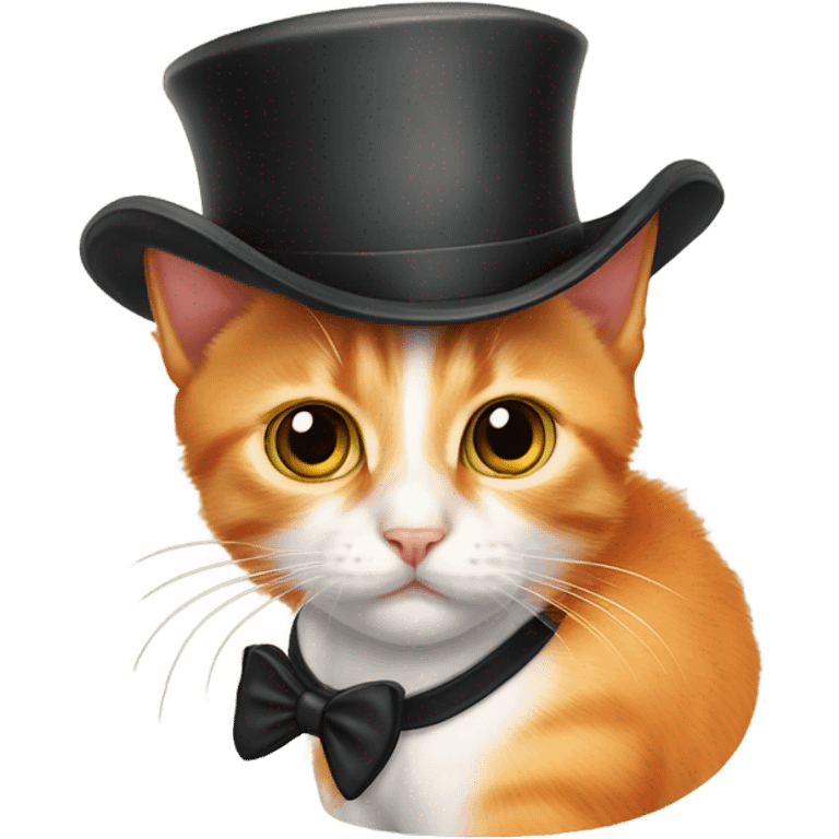 Orange kitten with a monocle emoji