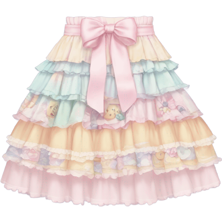 Kawaii Jfashion skirt style of mezzo piano and Liz Lisa  emoji