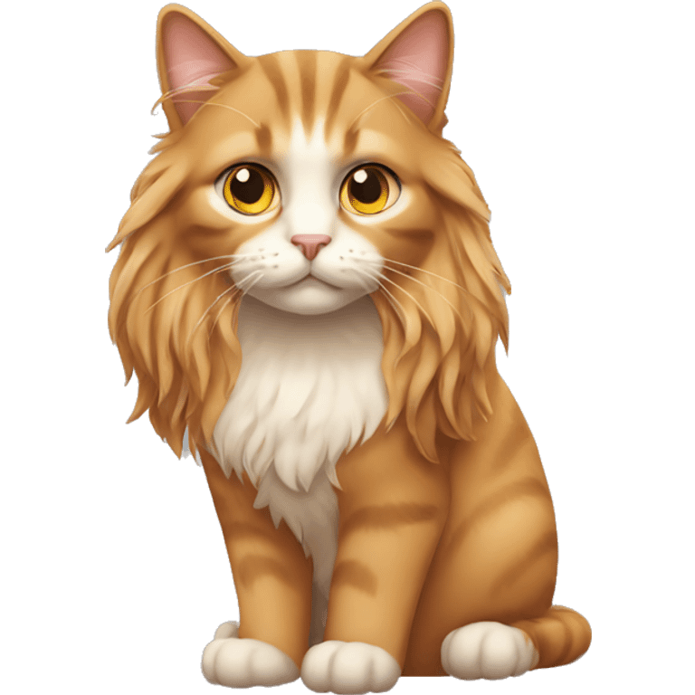 cat long hair emoji