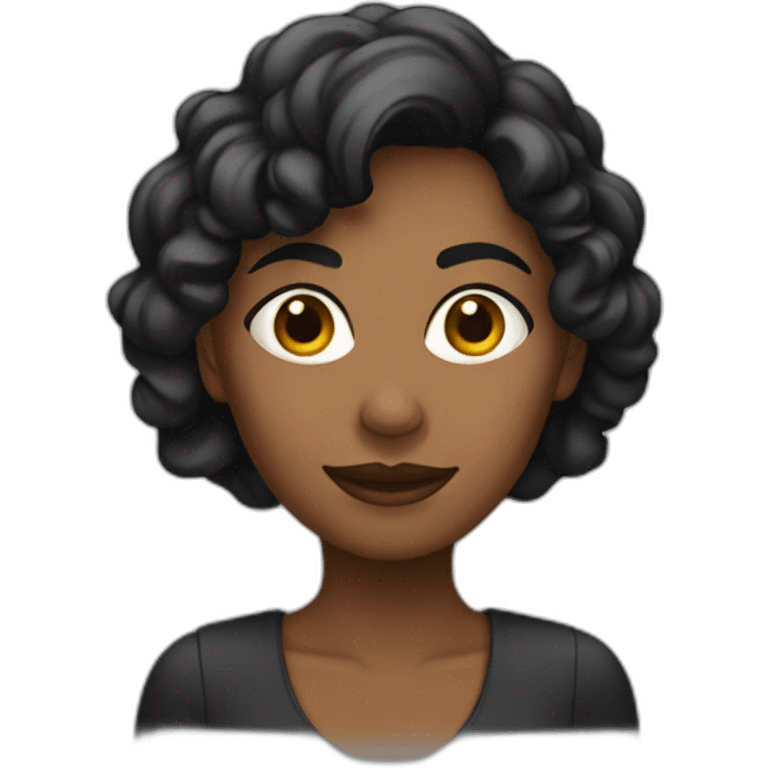 Mujer negra pelirroja emoji