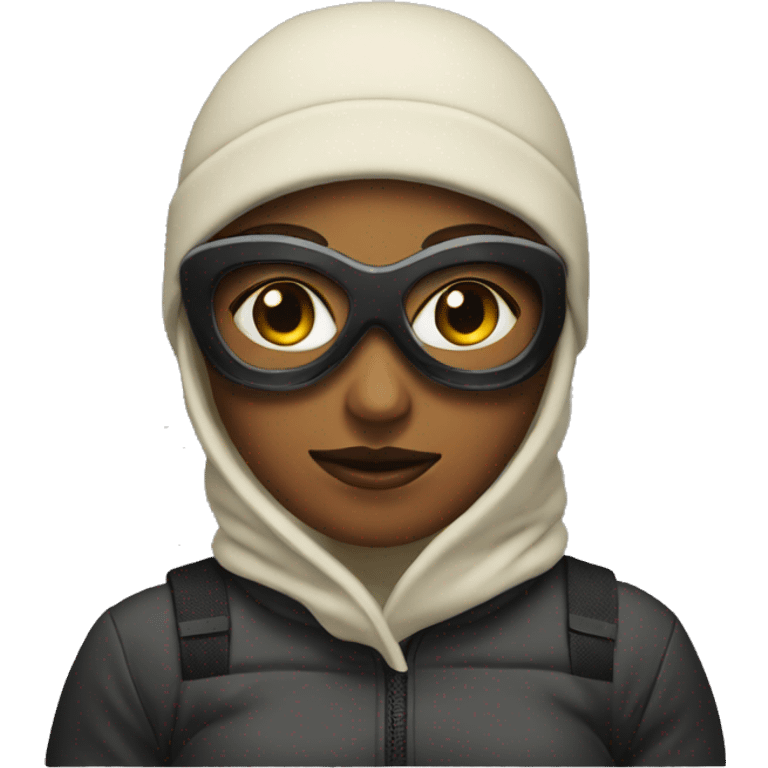 Woman with ski mask emoji