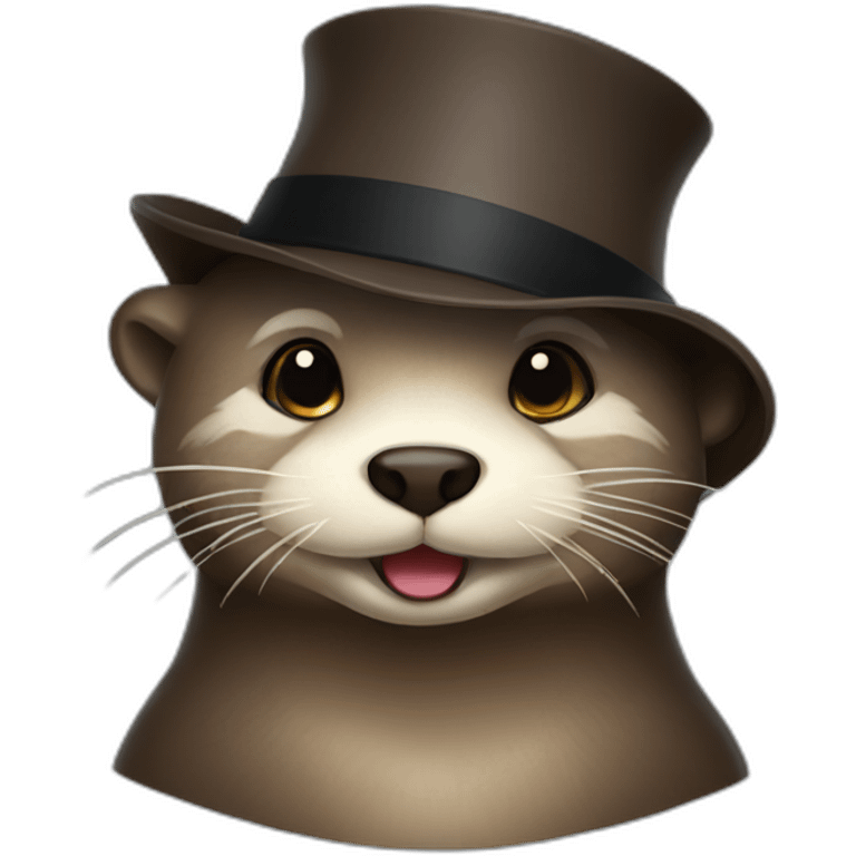 Suave otter hat emoji