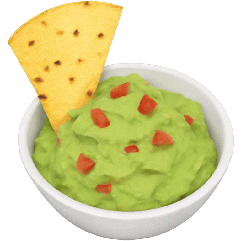 Bowl of guacamole and tortilla chips emoji