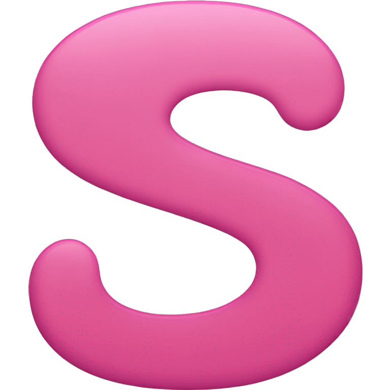 Pink letter S emoji