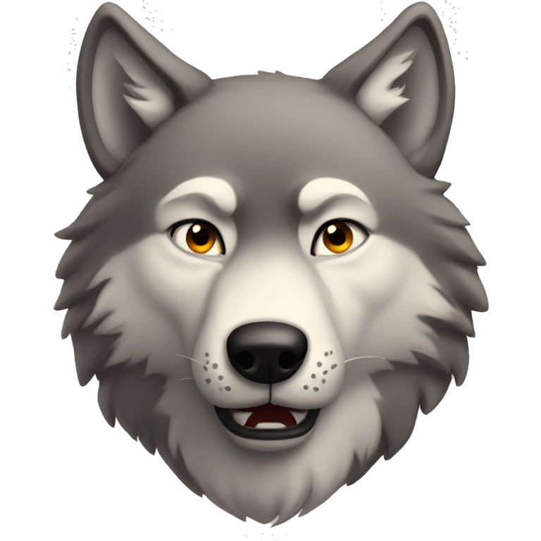 A wolf emoji but hes making a disappointed face emoji