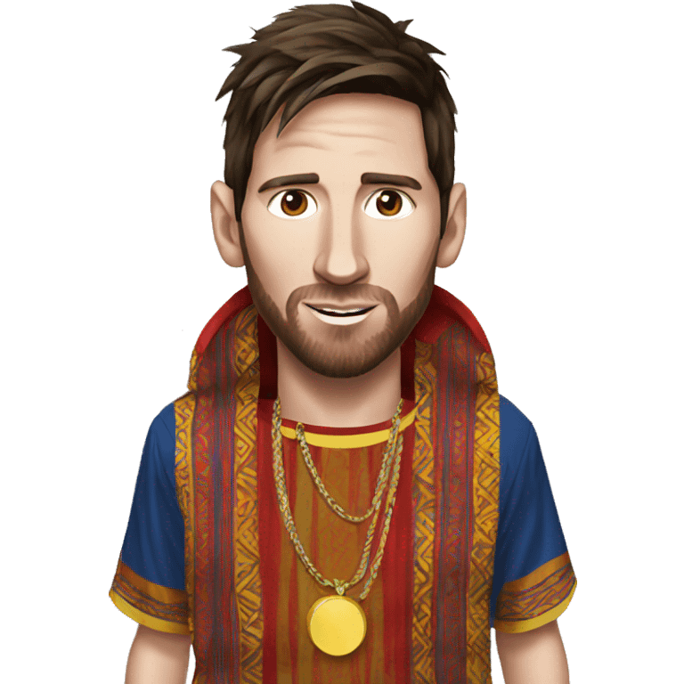 Messi with african clothes emoji