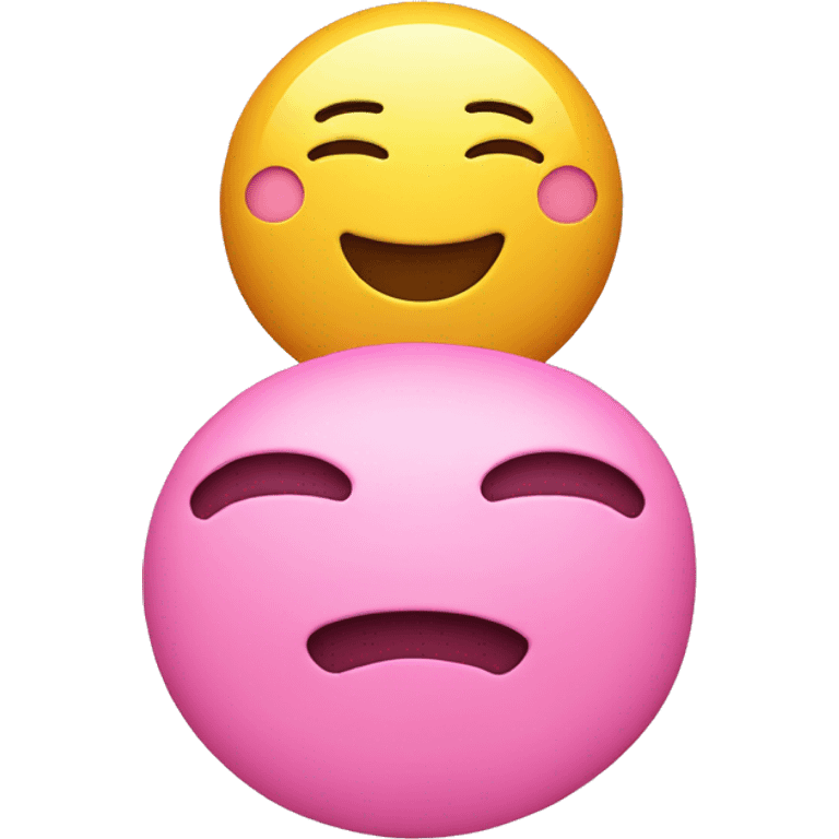 Pink smiley face with emoji