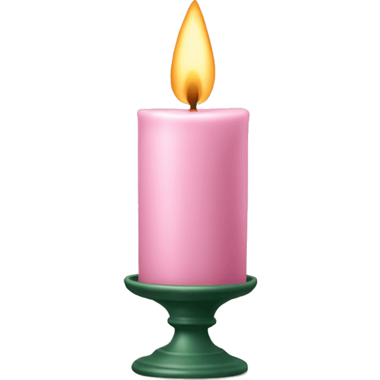 Light pink Christmas candle emoji