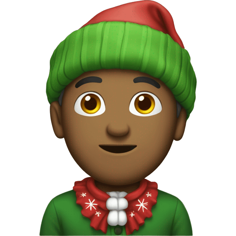 Yorkshire with Christmas clothes emoji