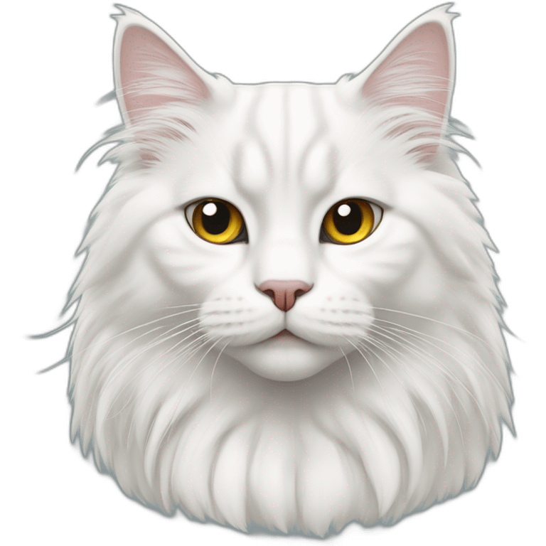 white siberian cat emoji