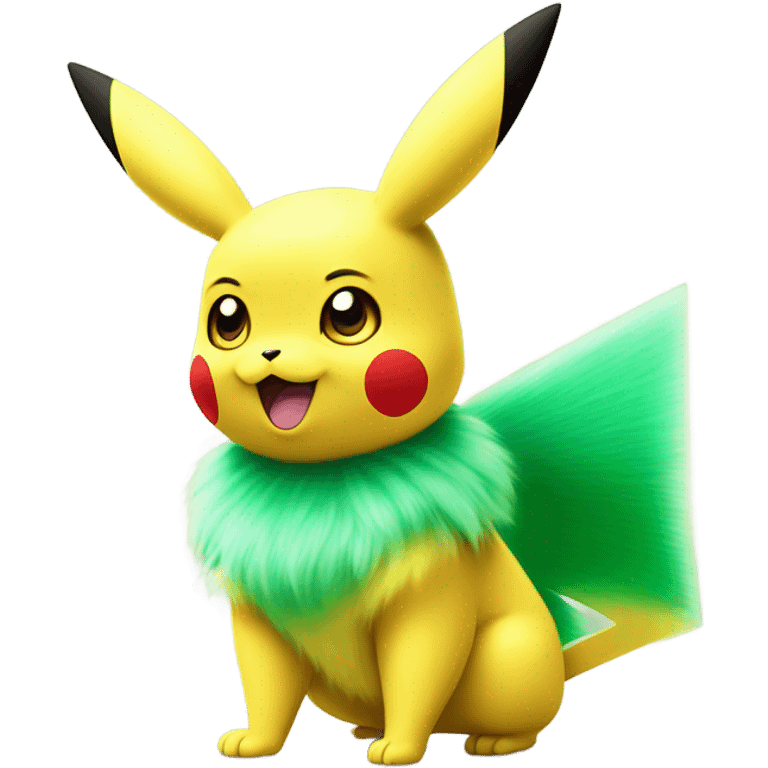 Green pikachu emoji