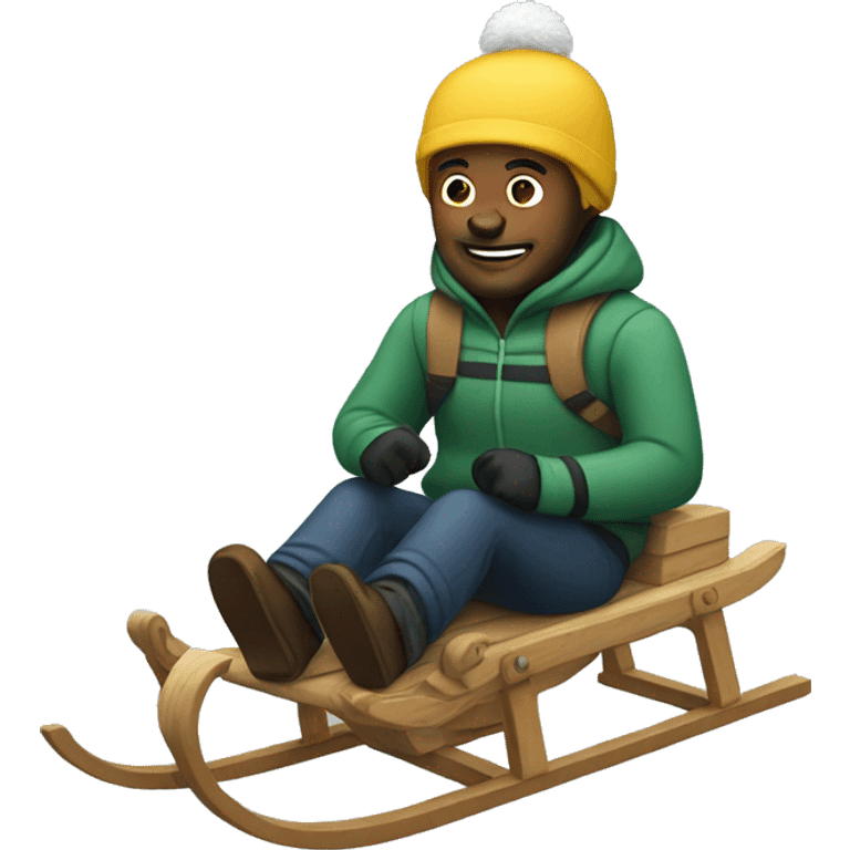 man on sled emoji