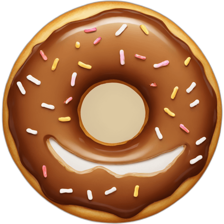 single brown donut emoji