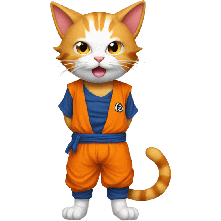 cat dressed as goku emoji