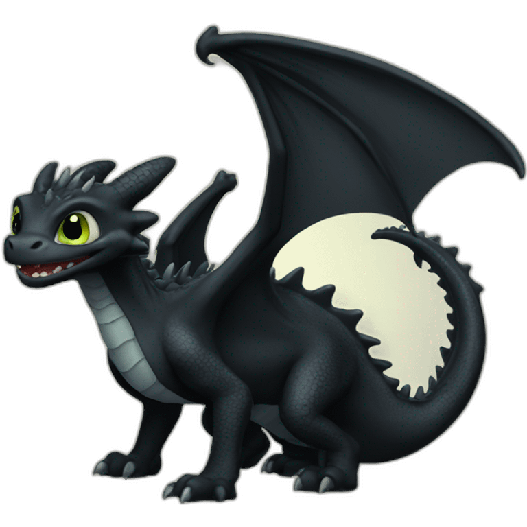 Toothless dragon emoji