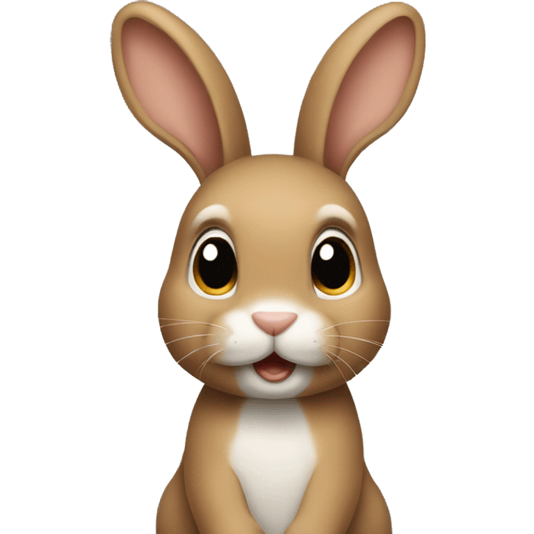 light brown rabbit with light black stripes   emoji