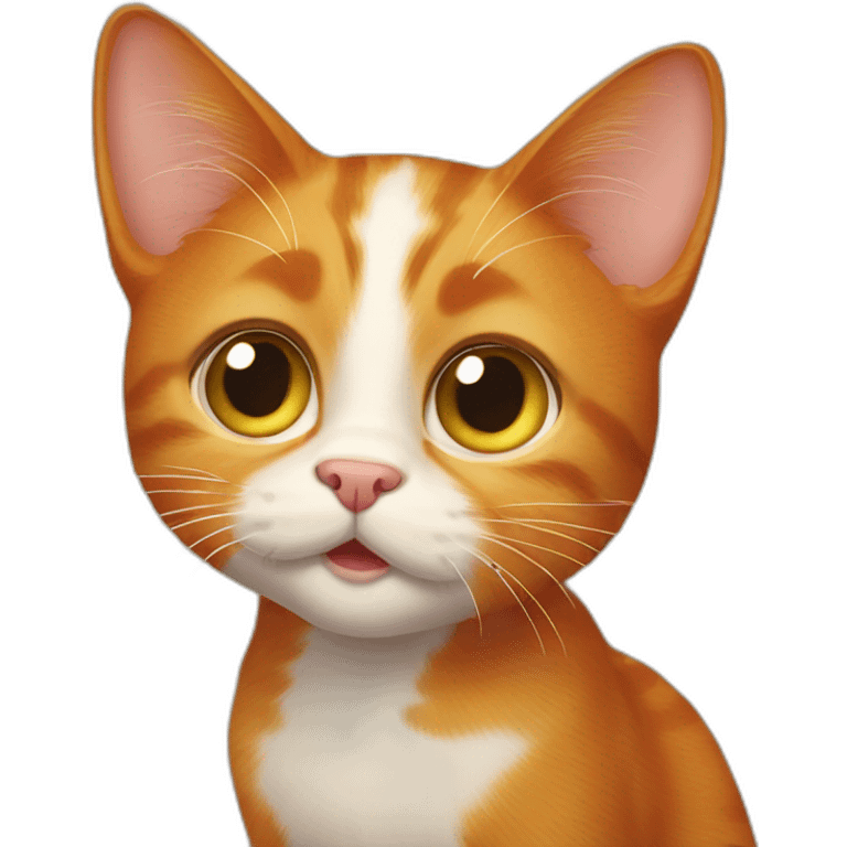 A cute ginger cat with big eyes  emoji