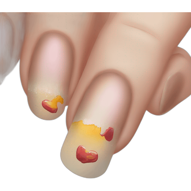 Paint on nail messed up emoji