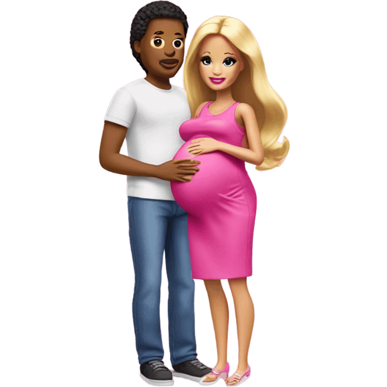 Pregnant Barbie having a baby emoji