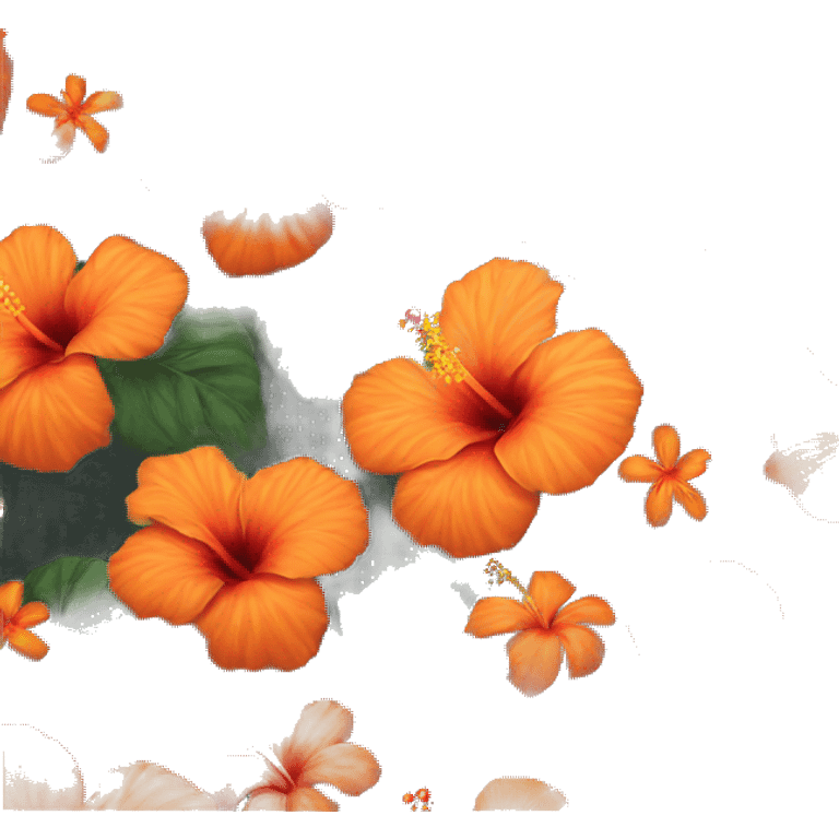 Orange hibiscus  emoji