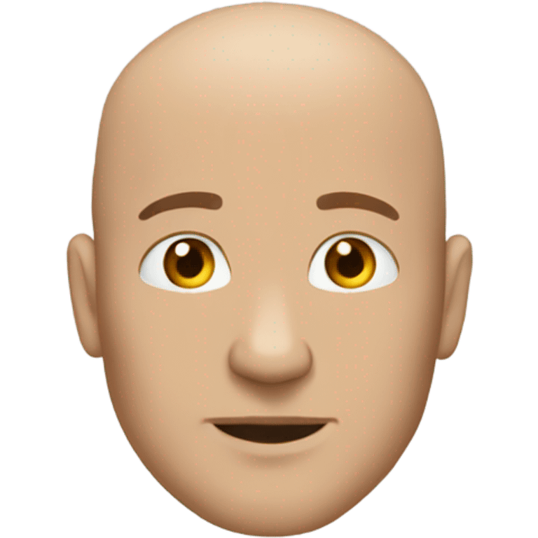 medium skin with a bald Mann skin white  emoji