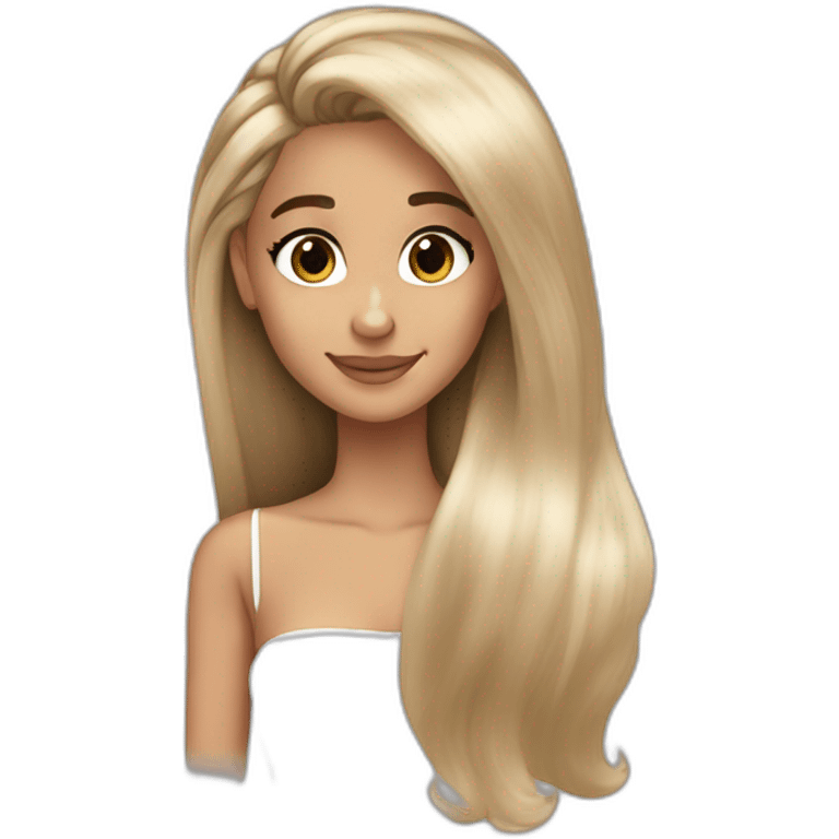 Ariana grande long blond hair emoji