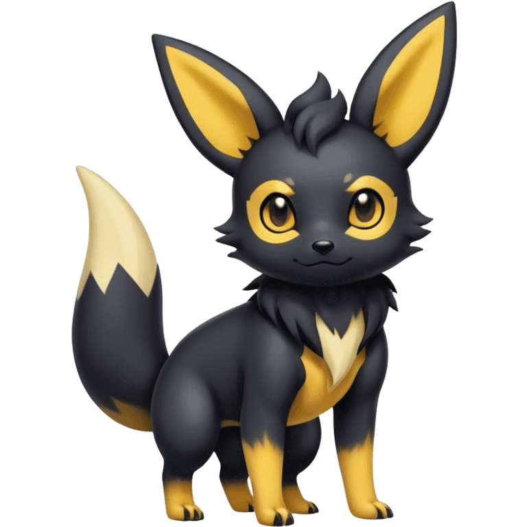 Cool cute edgy kawaii Quilava-Umbreon-animal-creature-hybrid full body emoji