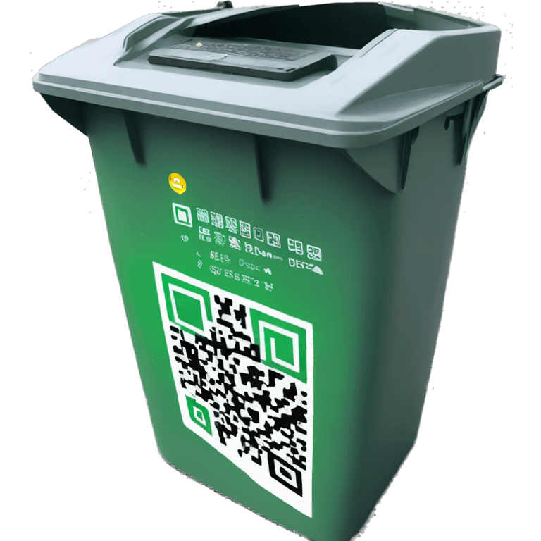 qr code on public bin emoji