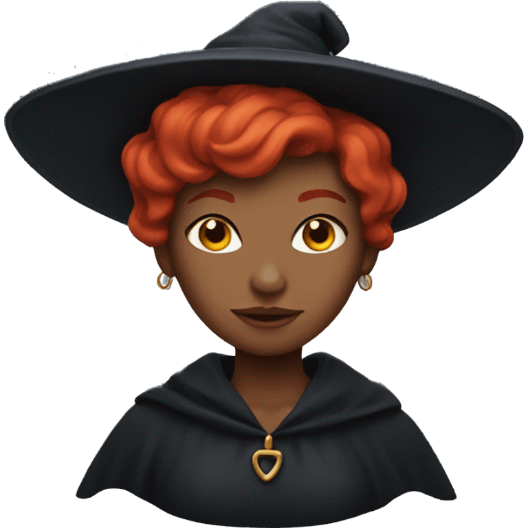 red short hair witch emoji