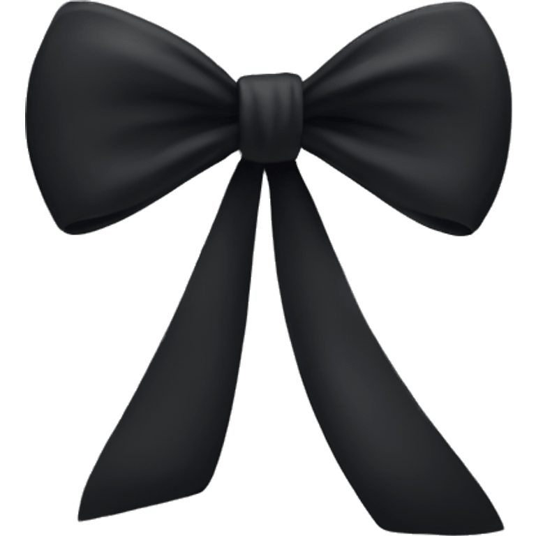 Thin black bow emoji