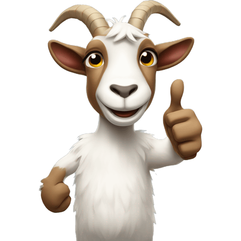 Goat giving a thumbs up emoji