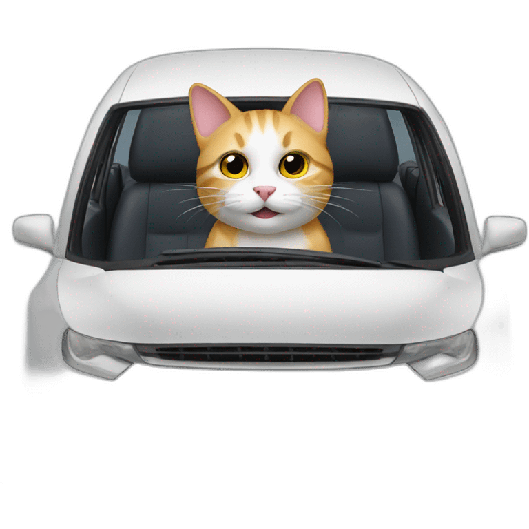 Cat in a car emoji