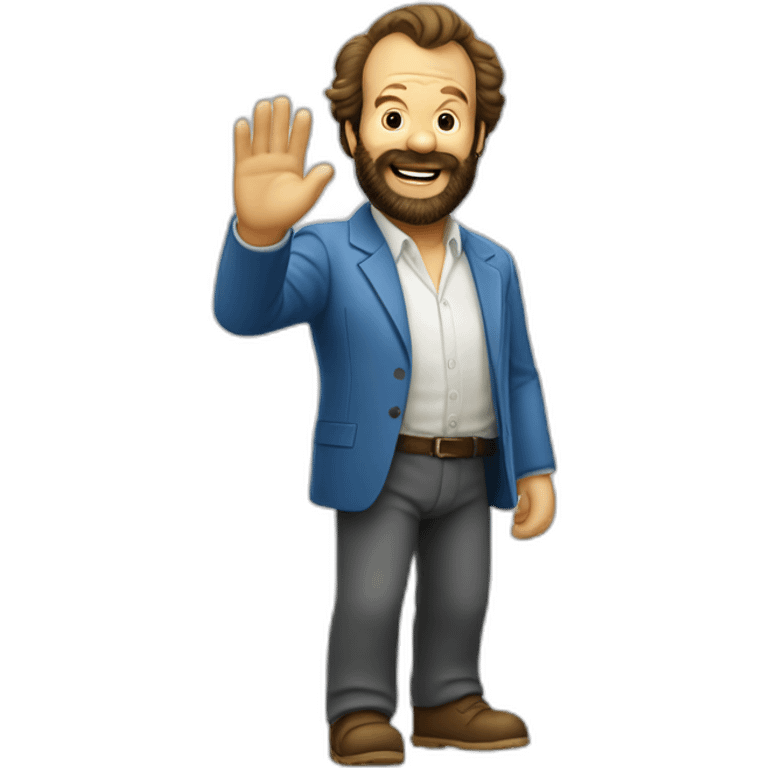 Bud spencer waving emoji