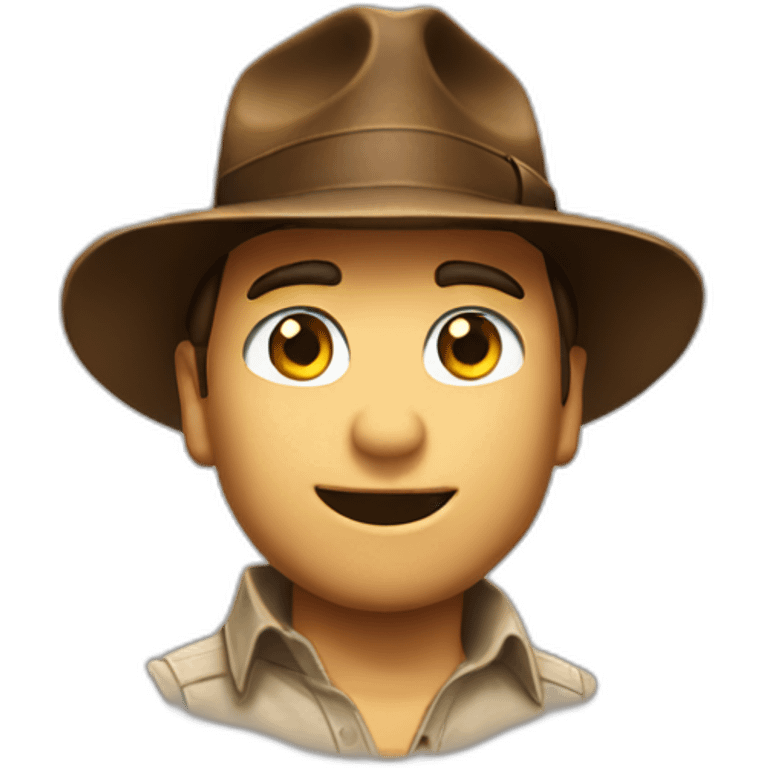 Indiana jones salute with hat emoji