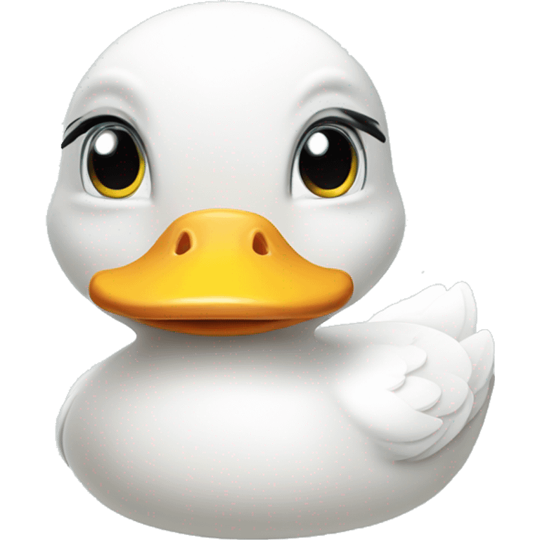 White cute duck emoji