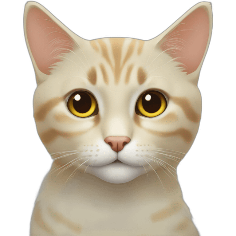 Turuncu kürklü yeşil kanatlı kedi emoji