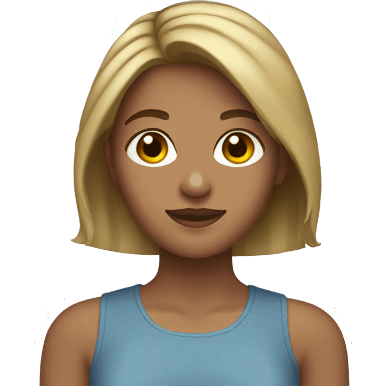 girl with brown hair and blonde highlights  emoji