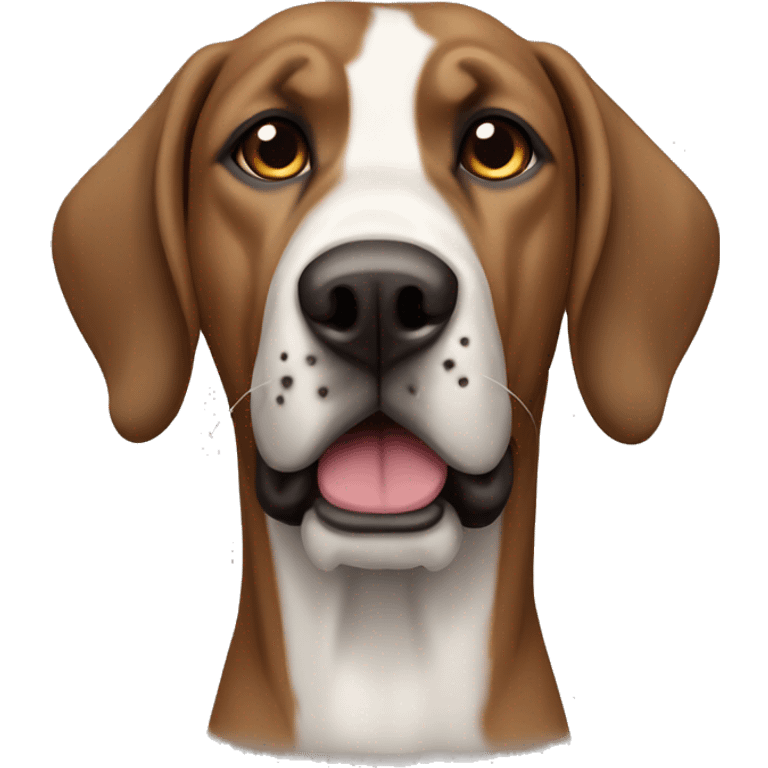 Brown and white hound mastiff emoji