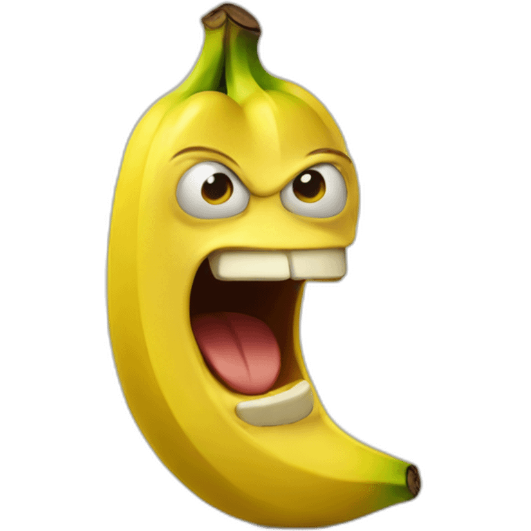 angry banana emoji