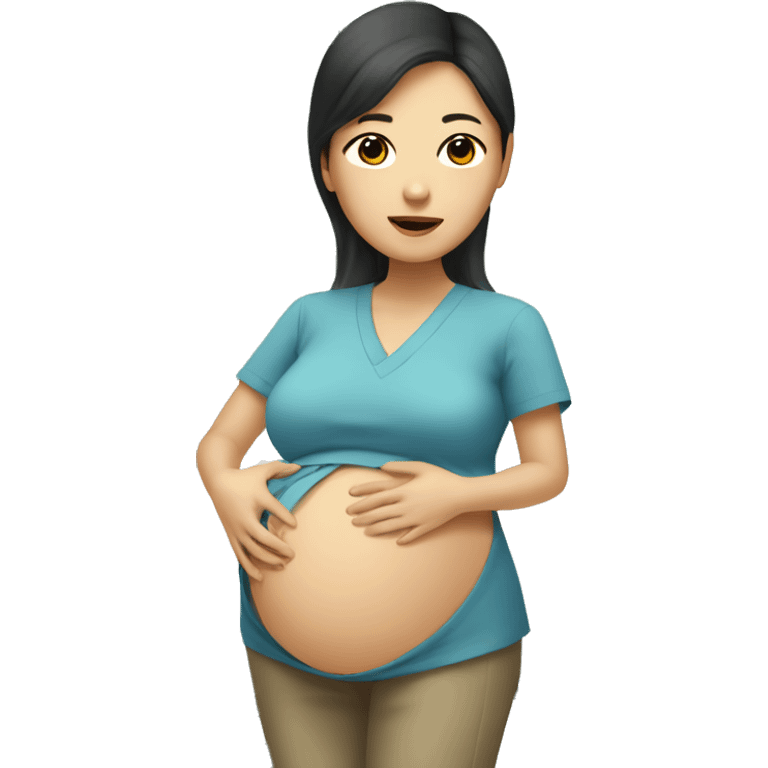 Pregnant Asian woman in the hospital emoji