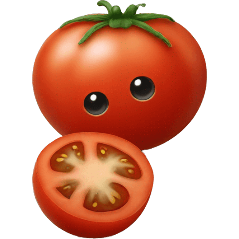 tomato with 3 brown holes emoji