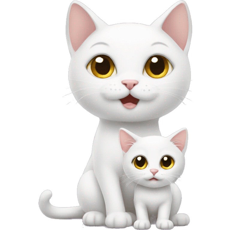 white kitten with your mum emoji