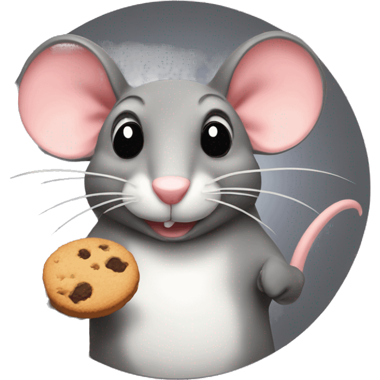 Rat eating a cookie  emoji