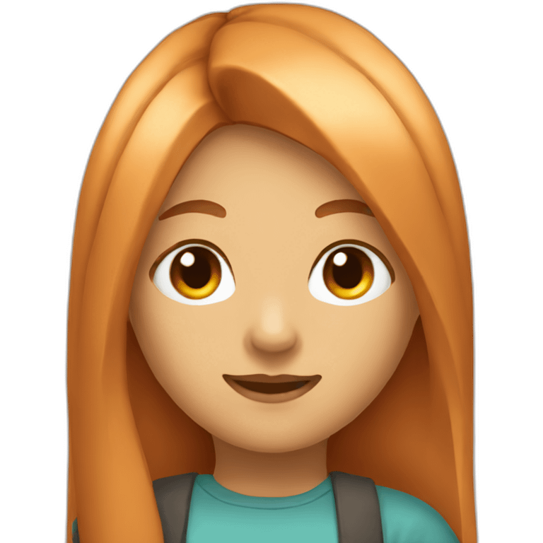 A long haired girl with fox ears and bangs emoji