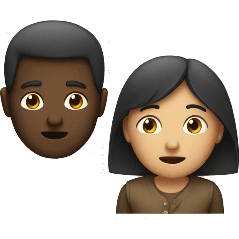 Two people having a awkward conversation  emoji