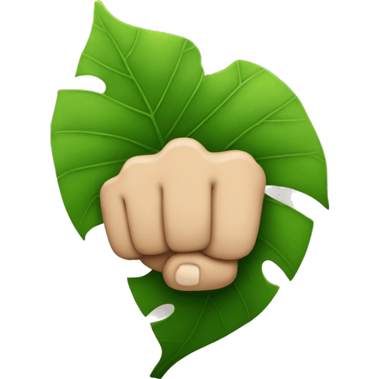 Leaf ith fists emoji