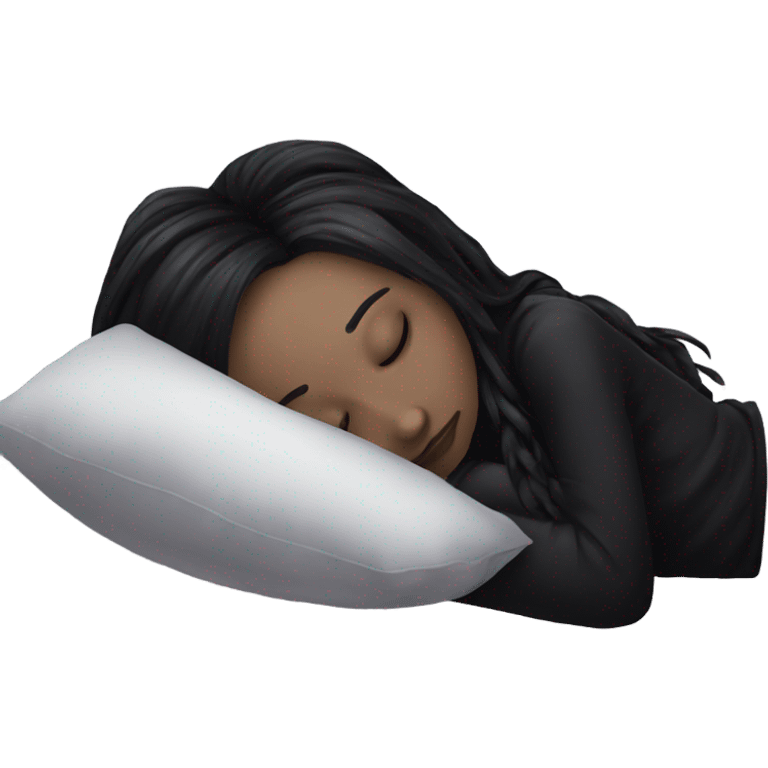 Goth girl sleeping in pillow emoji