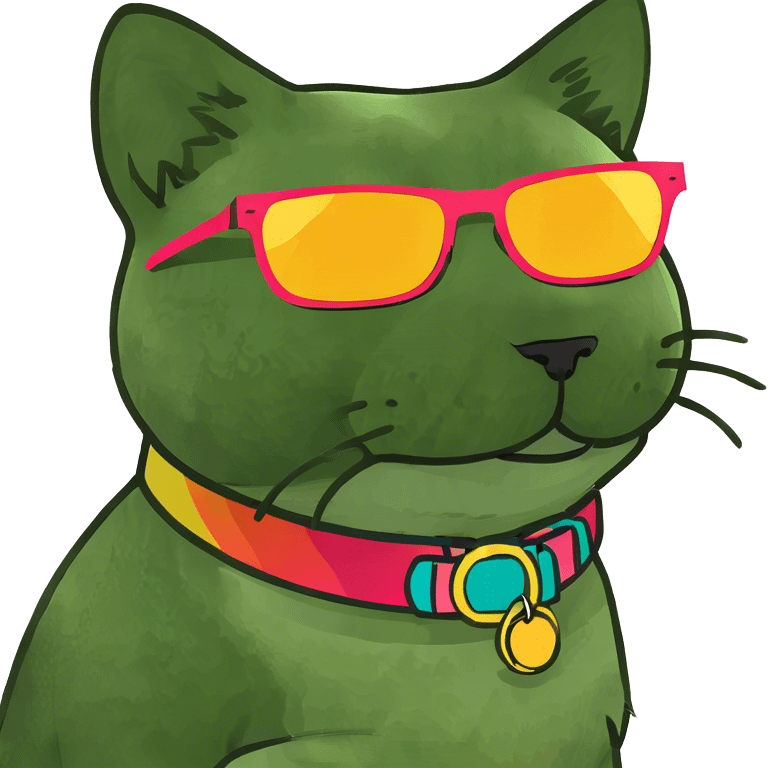 Cat with sunglasses emoji